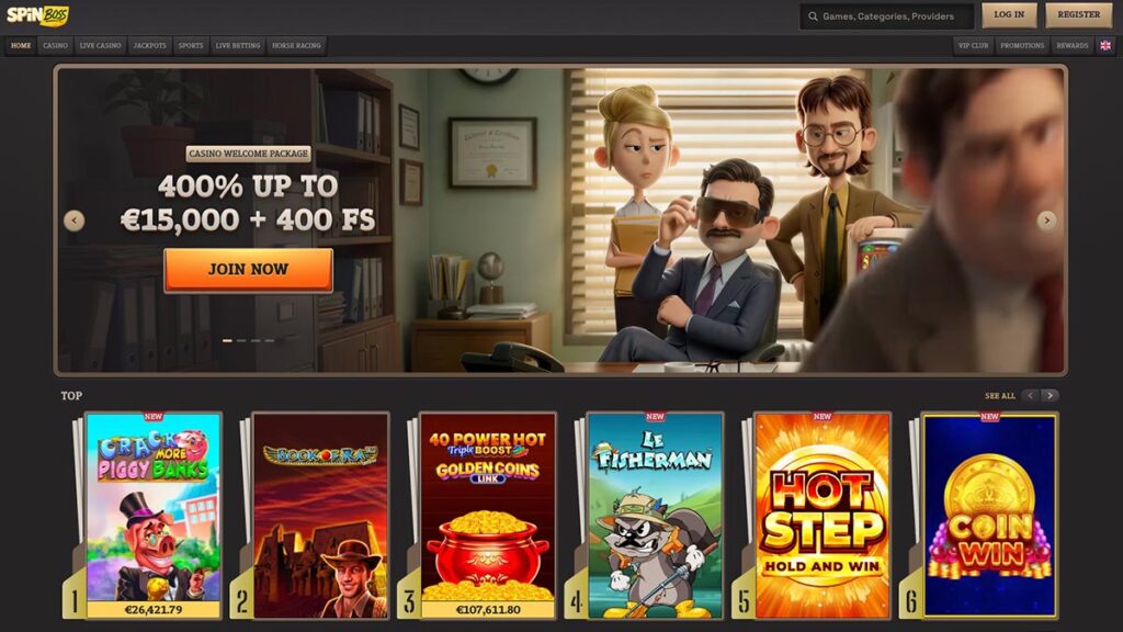 Spinboss – online casino zonder Cruks startpagina met welkomstbonus